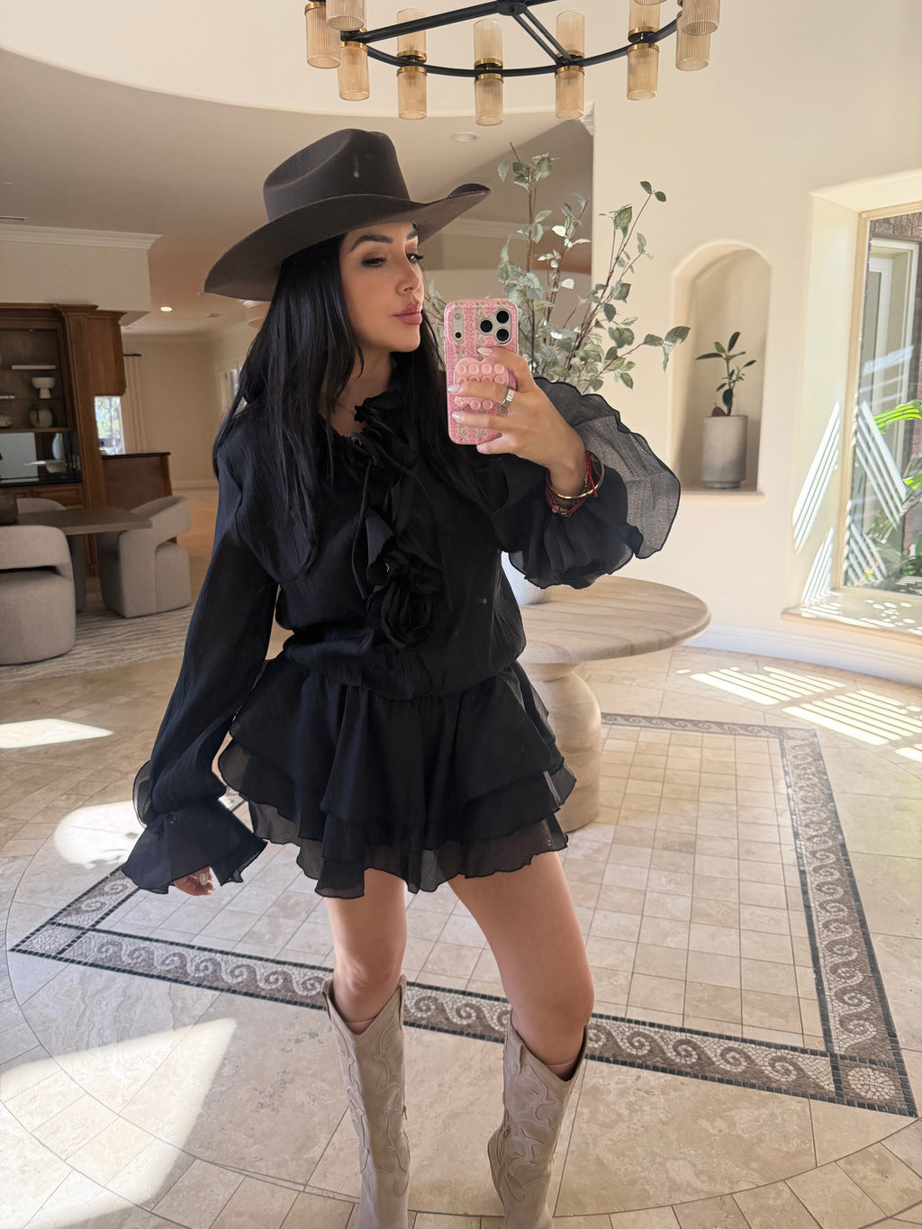Athalia Dress in Black